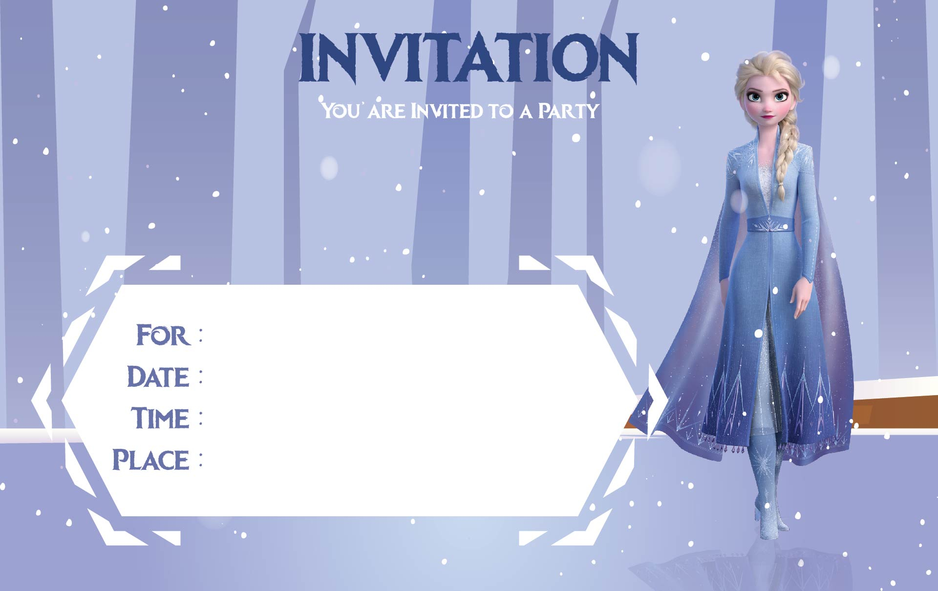 10 Best Frozen Birthday Invitations Editable Printable Printablee