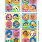 100 Bubble Guppies MiniBadges STICKERS Party Favors For Birthday Treat