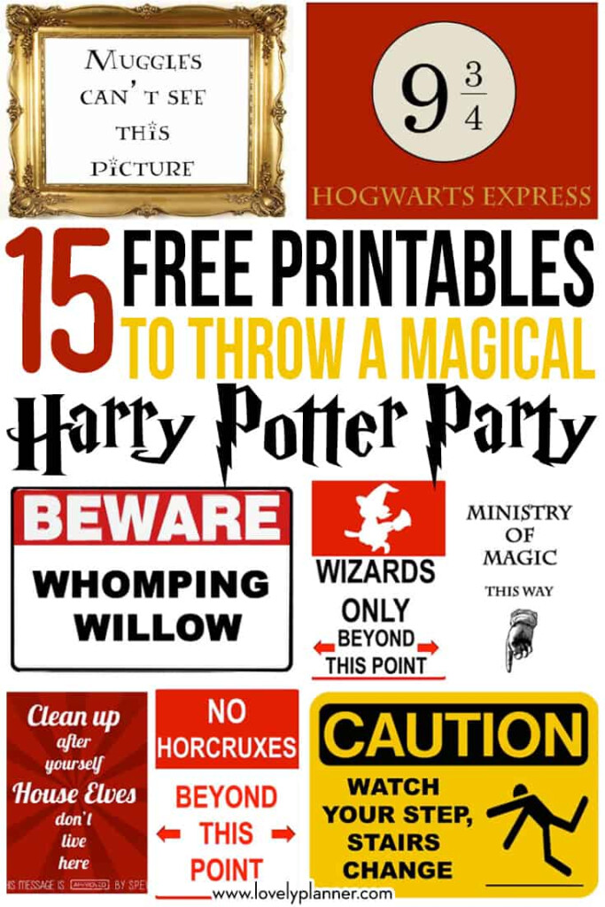 15 Free Harry Potter Party Printables Part 1 Lovely Planner