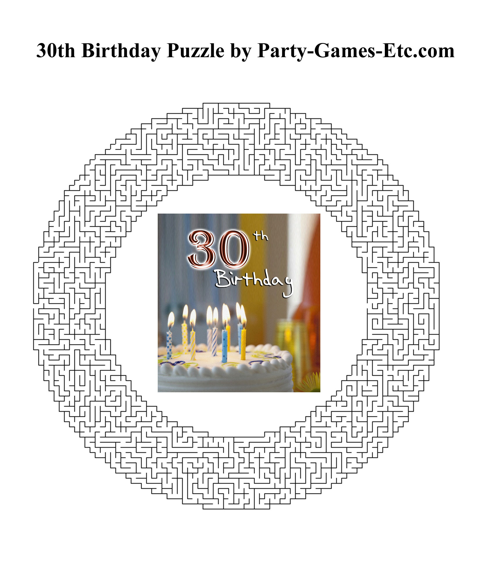 30th Birthday Party Games Free Printable Games And Activities For A 