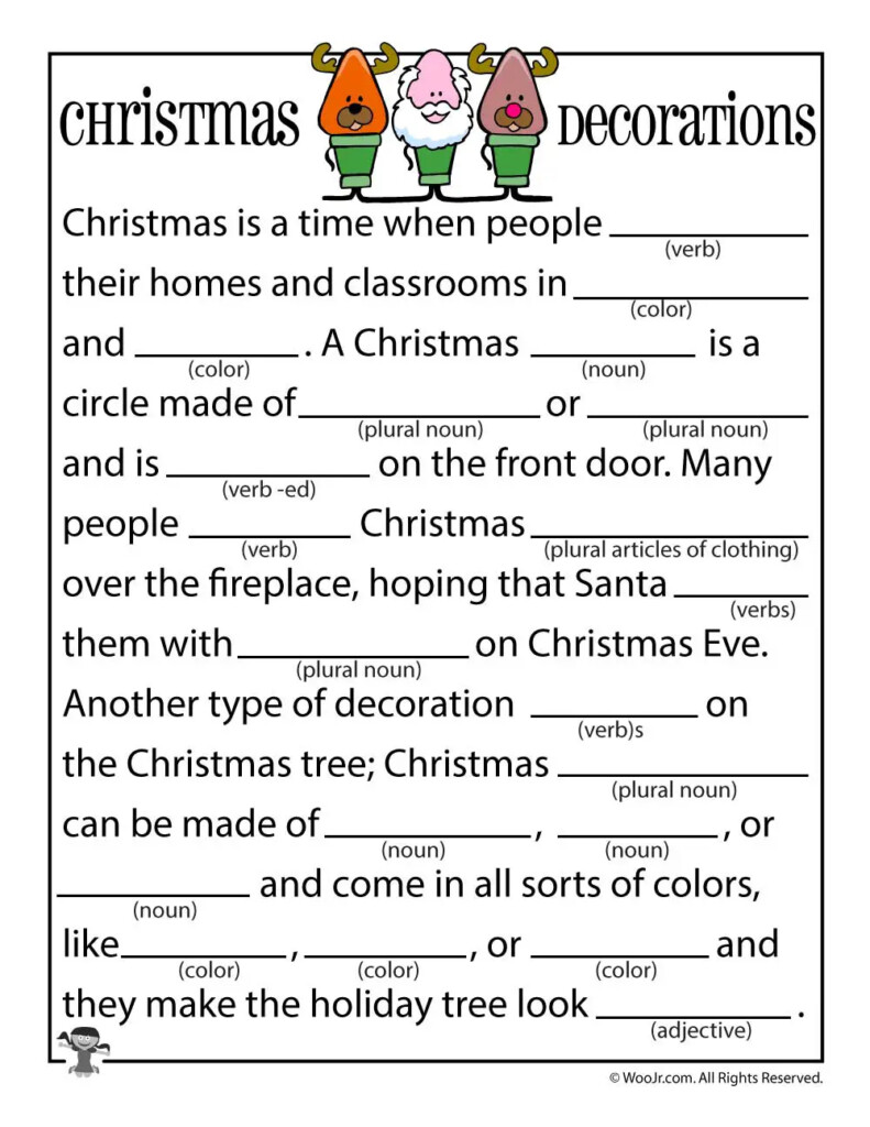 32 Interesting Christmas Mad Libs Kitty Baby Love