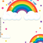 9 Colorful Rainbow Invitation Card Templates For Your Delightful