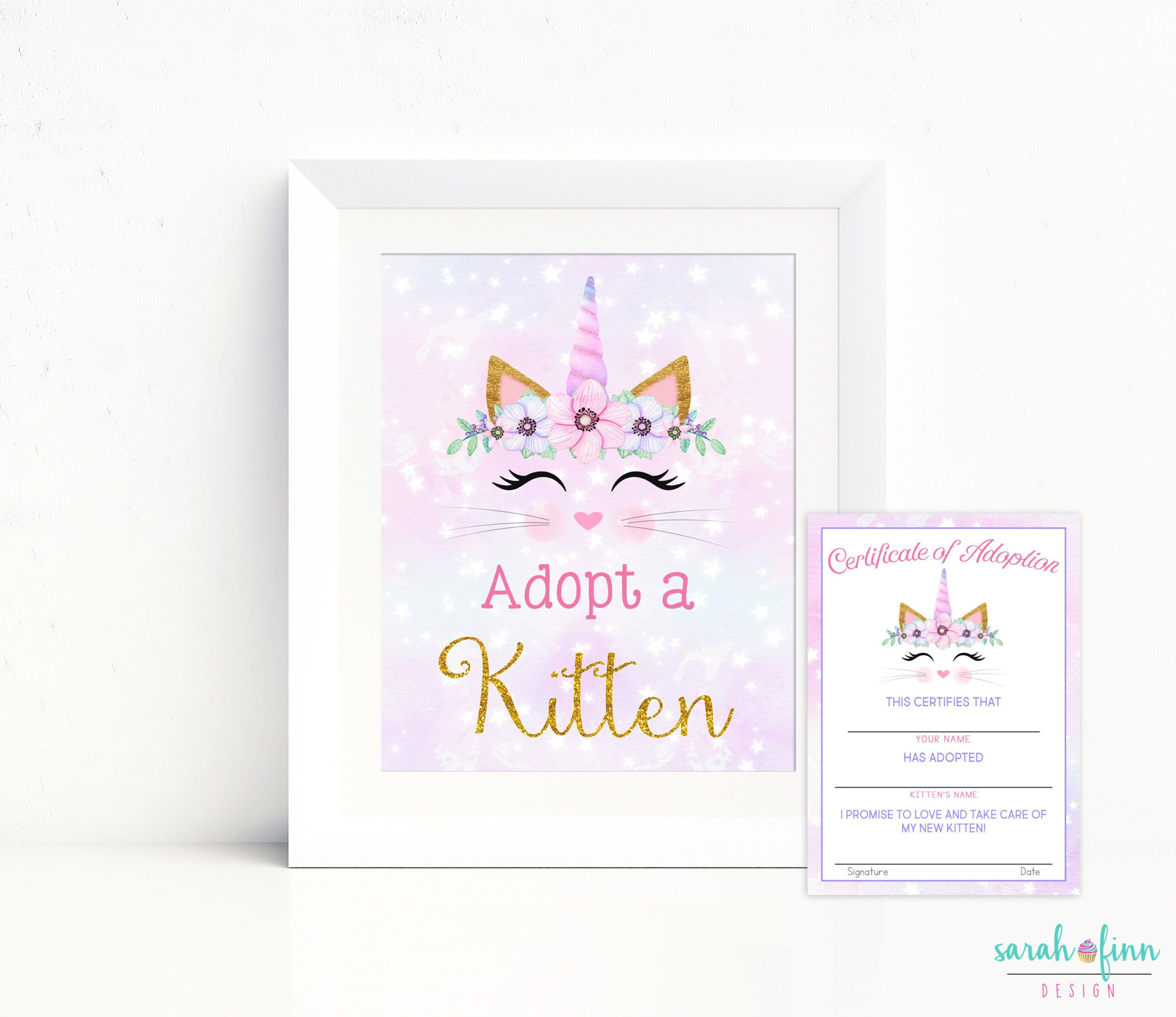 Adopt Cat Birthday Party Printables Free 2022 FreePrintableBirthday