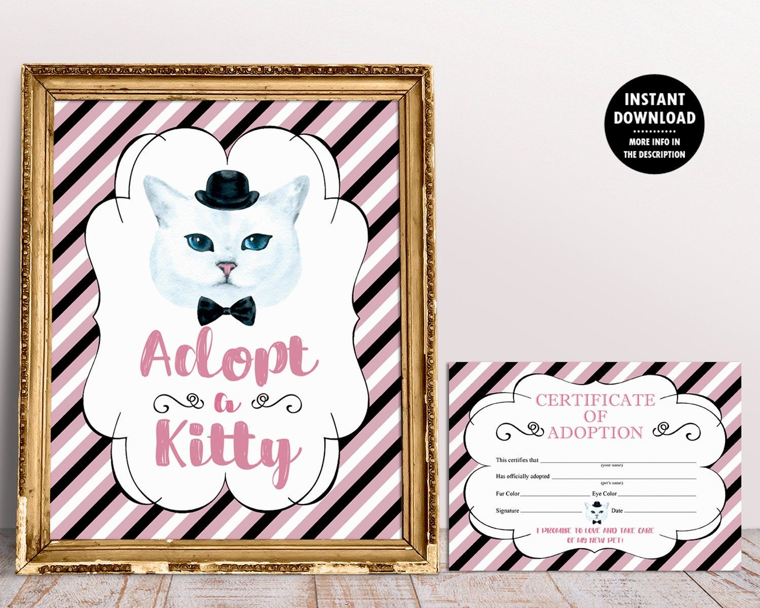 Adopt Cat Birthday Party Printables Free 2022 FreePrintableBirthday