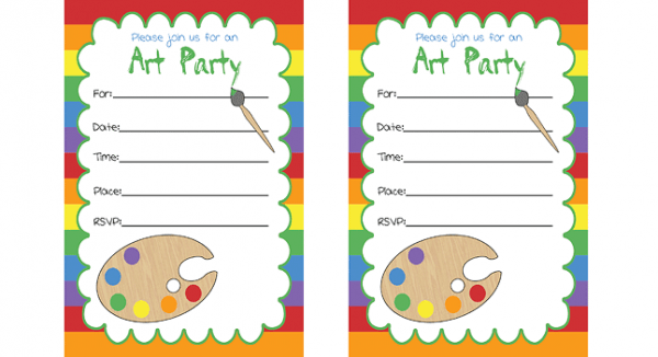 Art Party Invitations Free