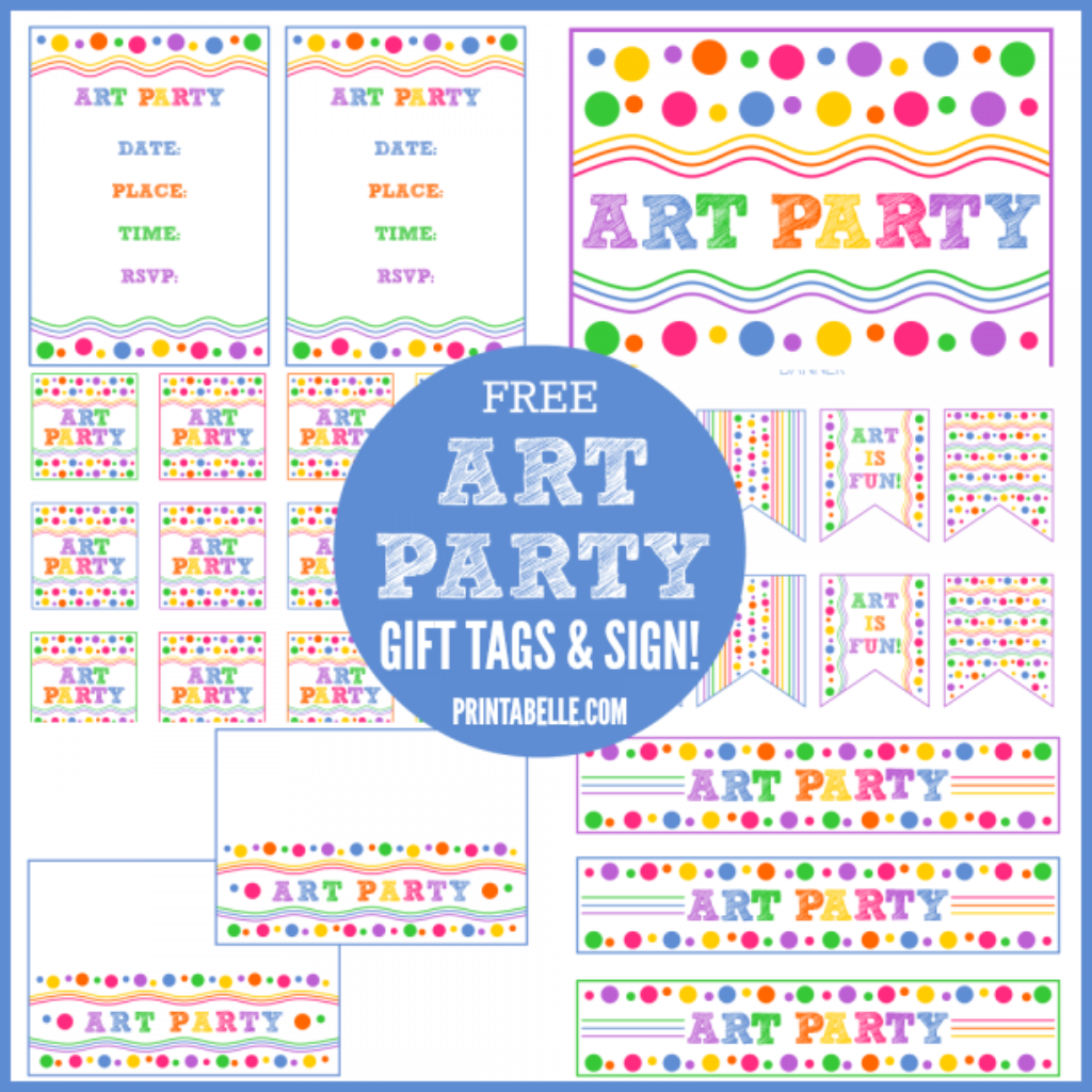 Art Party Printables Artist Birthday Party Art Birthday Party Party 