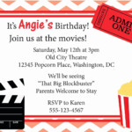 Awesome Free Movie Ticket Invitation Template In 2020 With Images