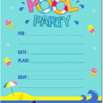 Awesome Pool Party Invitation Template Free Pool Party Invitation