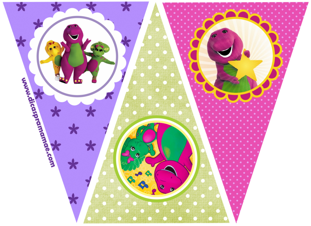 Barney Party Free Printable Mini Kit Oh My Fiesta In English