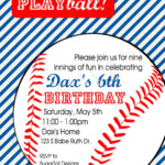 Baseball Birthday Invitation Mod Baseball Party Invitation Printable