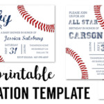 Baseball Party Invitations Free Printable Paper Trail Design