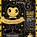 Bendy And The Ink Machine Birthday Invitation Terrific Invite