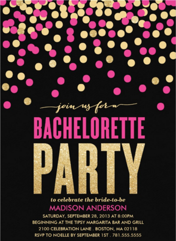 Blank Bachelorette Party Invitations