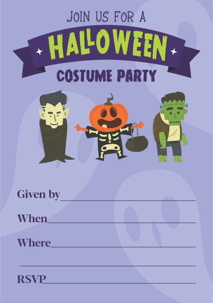 Blank Free Printable Halloween Party Invitations Printable Templates