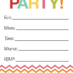 Blank Party Invitation Birthday Party Invitations Printable Birthday