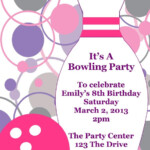 Bowling Printable Birthday Party Invitation DIY Digital Image Etsy