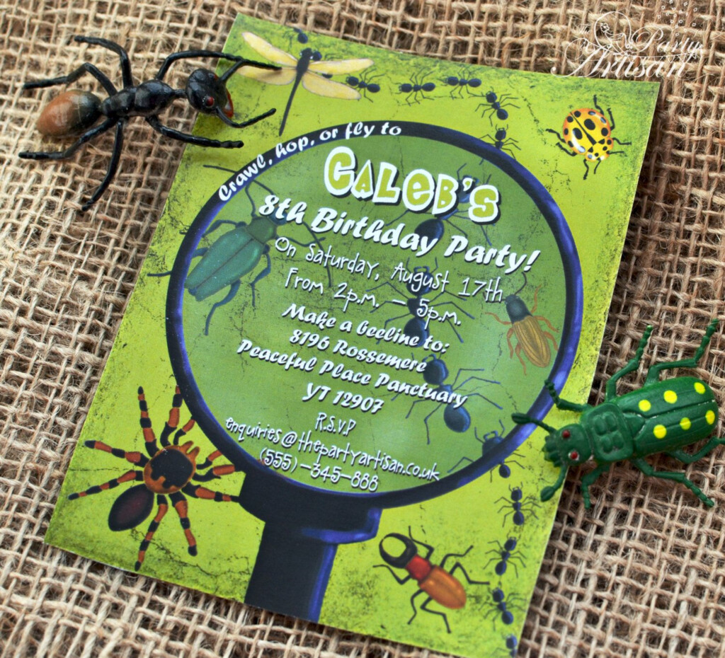 Boy Bug Party Invitations Printable In 2020 Party Invitations 