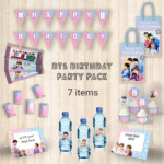 BTS Birthday Party Printables BTS Party Pack Birthday Party Etsy