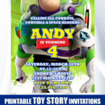 Buzz Lightyear Invitation Toy Story 4 Invite Printable Toy Story