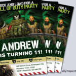 Call Of Duty Birthday Invitation DIY Printable Invite COD Etsy In