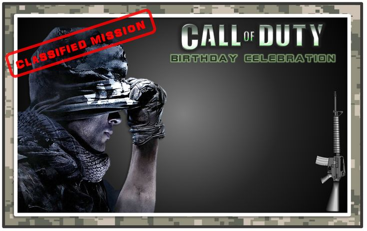 Call Of Duty Blank Invitation Invitaciones De Cumplea os Gratis 