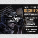 Call Of Duty Invitations Sets Of 10 Or Printable File Birthday