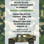 Camouflage Military Army Birthday Party Invitations Camouflage