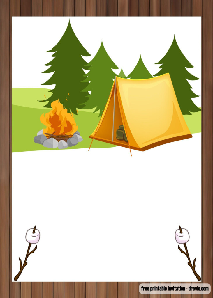 Camping Invitations Template Free Awesome 018 Camping Invitations 