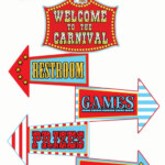 Carnival Directional Signs Circus Welcome Sign INSTANT DOWNLOAD