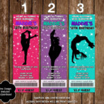 Cheerleading Cheer Team Birthday Party Ticket Invitations 3 Designs