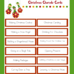 Christmas Charades Family Christmas Party Game Christmas Charades