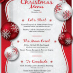 Christmas Menu Template V4 Christmas Party Invitation Template