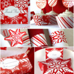 Christmas Party Printables Red Snowflakes Complete Set Etsy