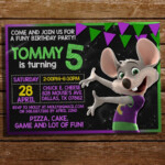 Chuck E Cheese Invitation Chuck E Cheese By CoralPartyDecor