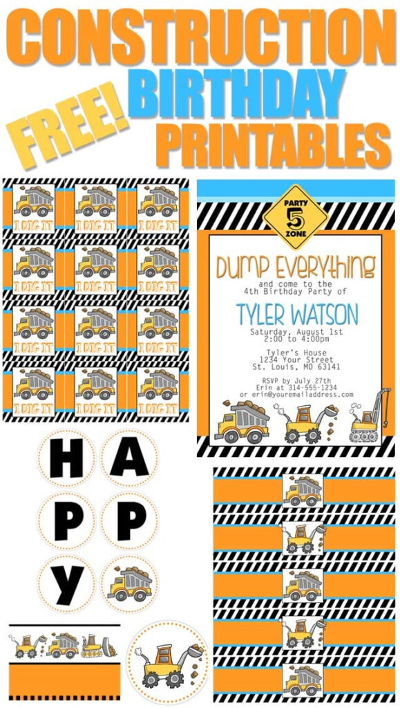 Construction Birthday Party Free Printables PRINTABLE TEMPLATES