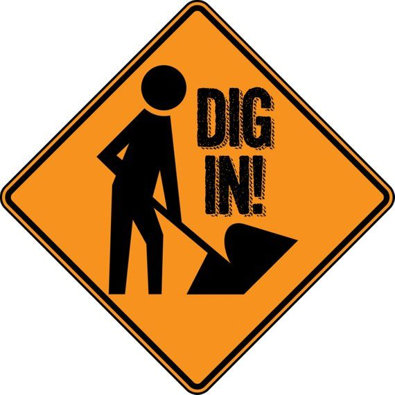 Construction Birthday Party Poster Sign PRINTED Dig In Etsy 