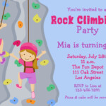 Cool Rock Climbing Birthday Party Invitations Download This In Rock