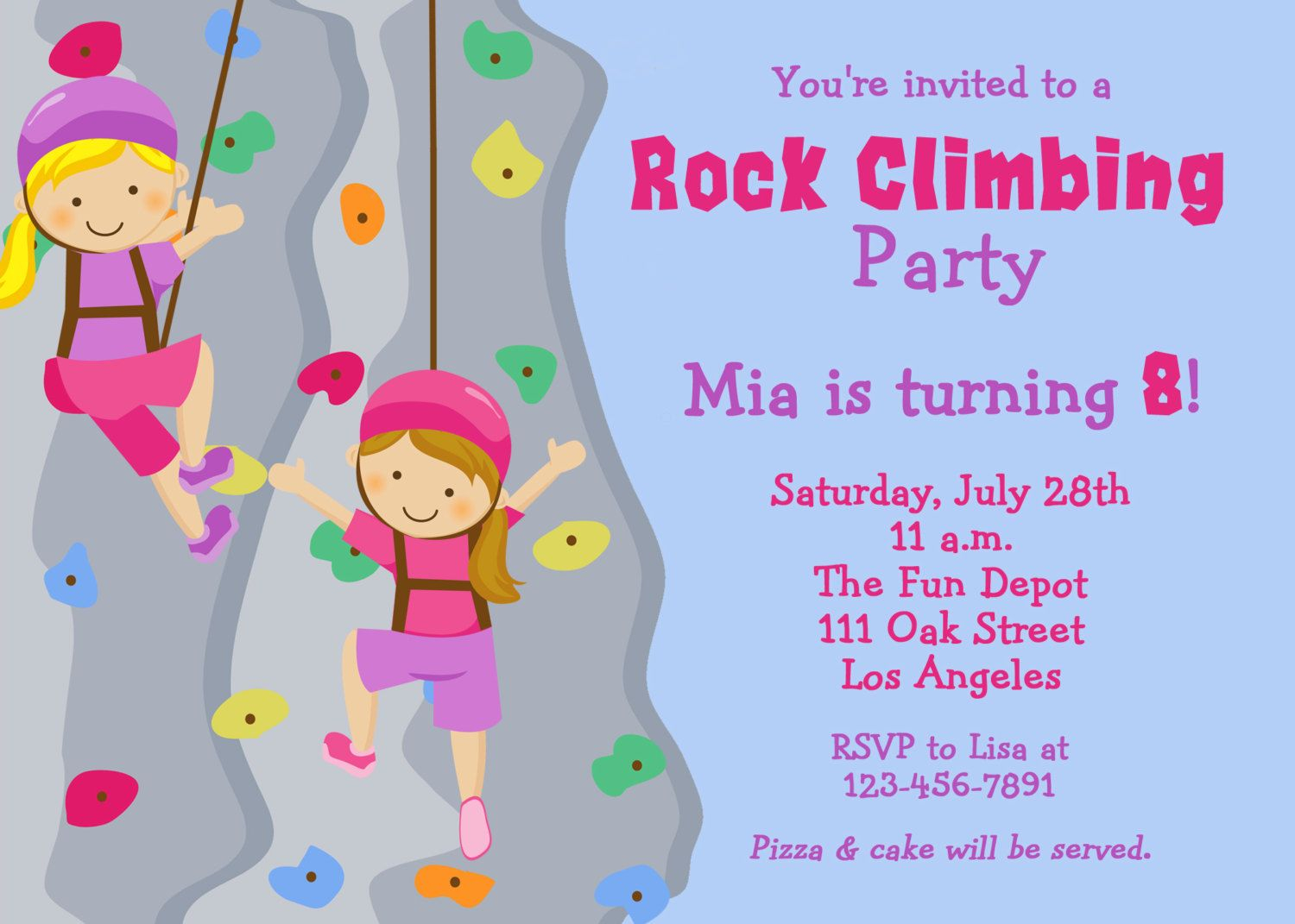 Cool Rock Climbing Birthday Party Invitations Download This In Rock 