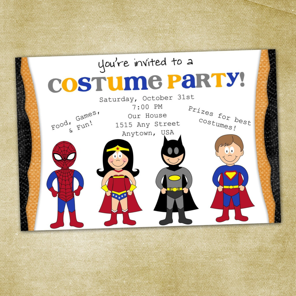 Costume Birthday Party Invitations Free Printable Printable Templates