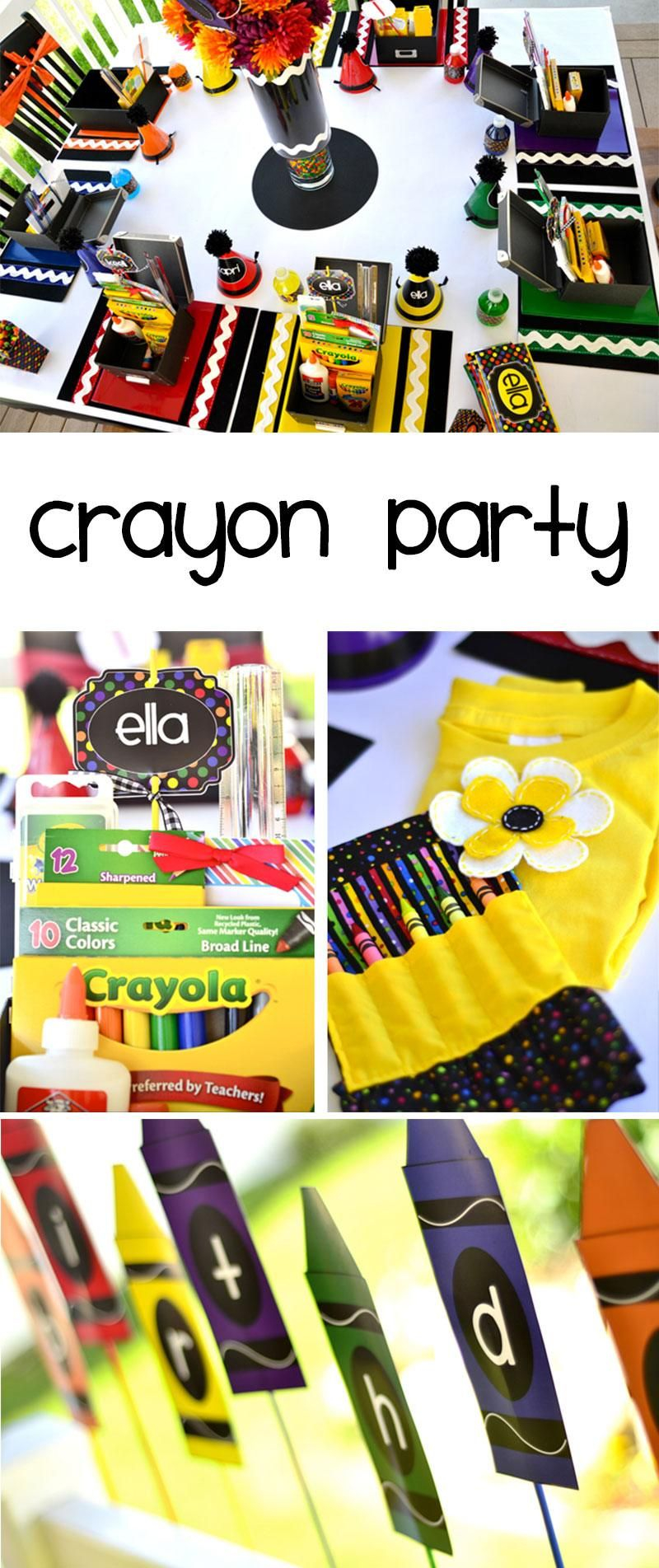 Crayon Party By Love The Day Crayon Birthday Parties Crayola 