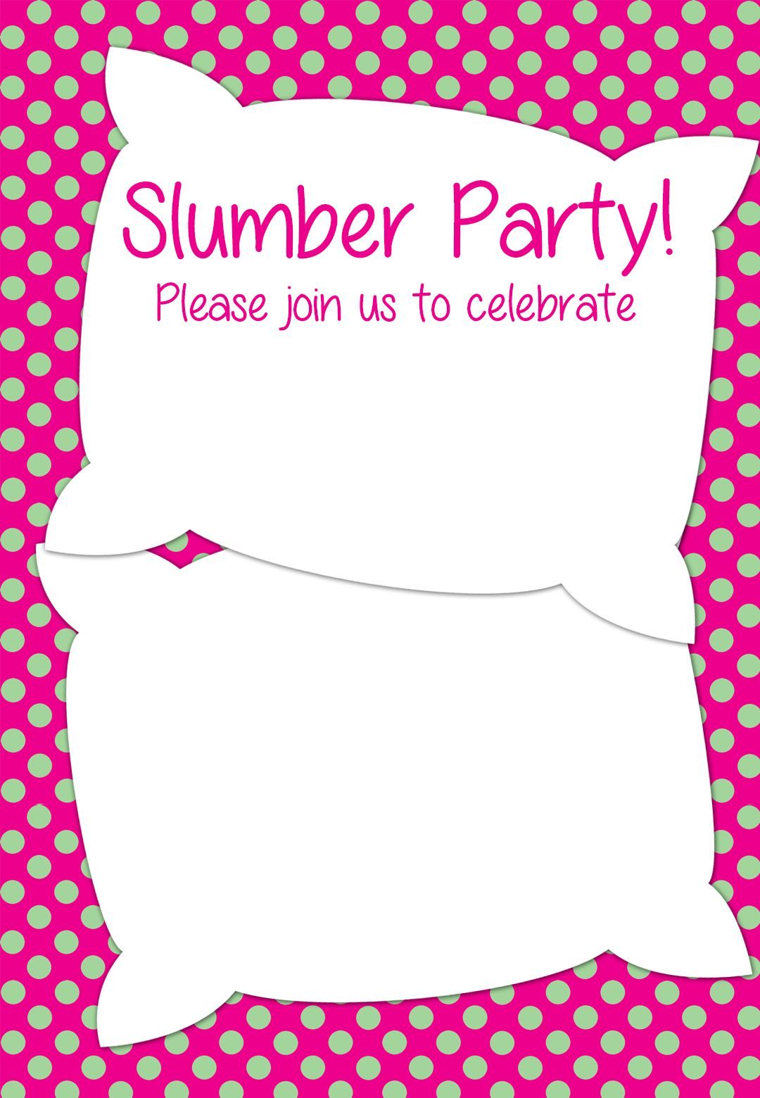 Culturatudela Free Printable Slumber Party Invitations Templates