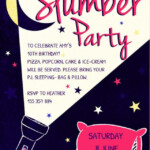 Customize A Free Printable Slumber Party Invitation Flashlight