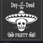 Day Dead Party Poster Royalty Free Vector Image