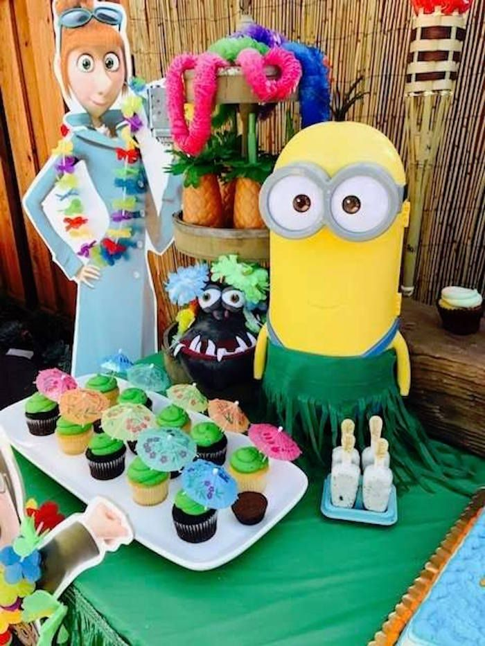 Despicable Me 3 Luau Party Kara s Party Ideas Minion Birthday Party 