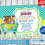 Dinywageman Scooby Doo Party Invitations Printable Free