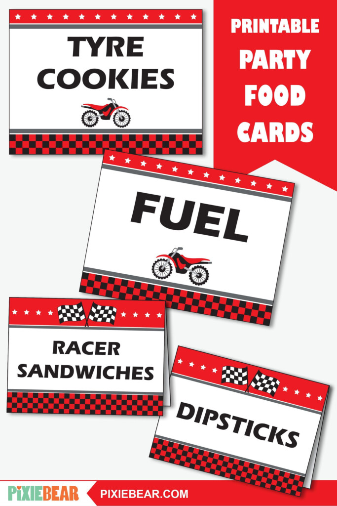 Dirt Bike Birthday Food Labels Printable Decorations For A Etsy In 