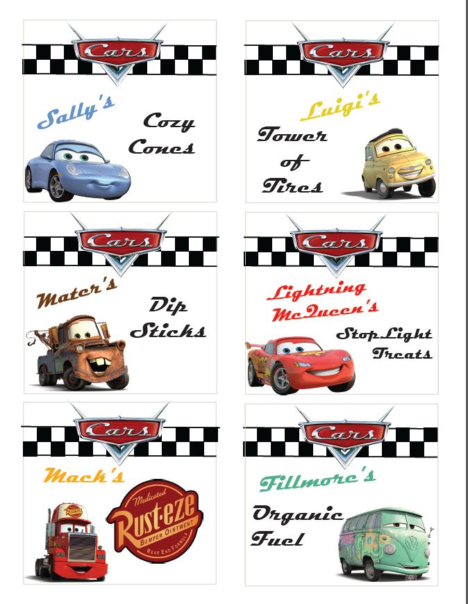 Disney Cars Party Ideas Free Printable DisneySide Cars Theme 