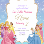 Disney Princess Invitation Templates Editable With MS Word FREE