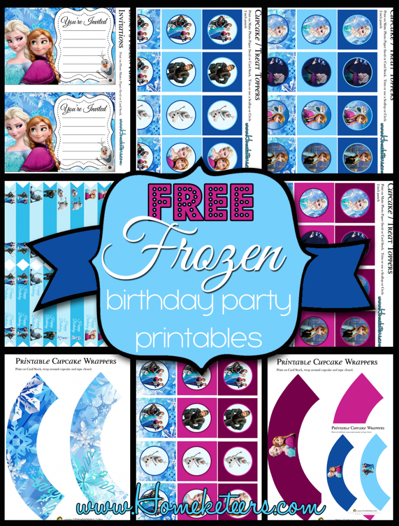 Disney s Frozen Birthday Party Printable Set FREE