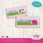 DIY Printable Glamping Party Chocolate Wrapper Kids Prints